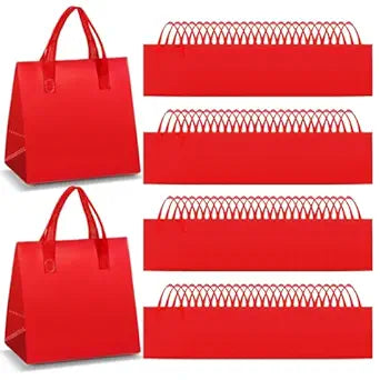 Kacctyen 100 Pcs Insulated Take Out Bags Bulk 9.5 x 6 x 9.5 in Thermal Insulation Food Bag for Coffee, Milk Tea, Hot Cold Food, Delivery Cooler Bag for Catering Restaurant Grocery Picnic (Red)