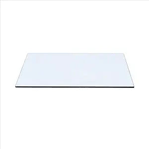 Spancraft 14" x 28" Rectangle Tempered Glass Table Top 3/8" Thick Flat Polish Edge and Touch Corners