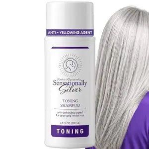 Sensationally Silver Purple Toning Shampoo for Gray & White Hair - 6.8 oz