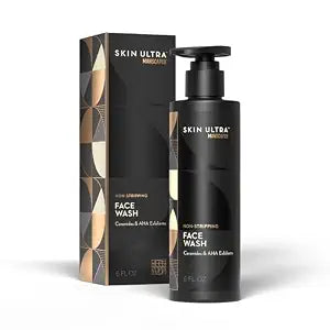 MANSCAPED® Skin Ultra™ Face Wash - Men's Exfoliating Facial Cleanser Enriched with Ceramides for Hydrated, Soft, Smooth & Brighter Skin, AHA Complex for Exfoliation, Non-Irritating Formula, 6 fl oz