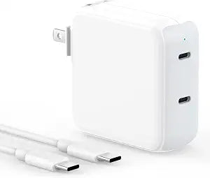 Charger for MacBook Air MacBook Pro 13 14 15 16 inch 2024 2023 2022 2021 2020 2019, M1 M2 M3, iPad Pro Air Mini, iPhone 15 Pro Max Plus, 67W Dual Port USB C Power Adapter, 6.6FT USB-C Charging Cable