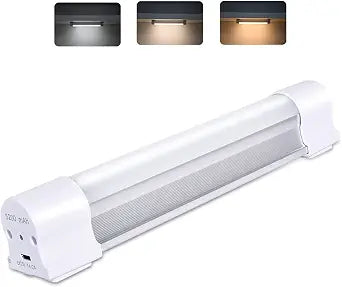 LETOUR Cabinet Light LED Tube Magnetic Light 4000Lumens 5200mAh 3 Colour Stepless Brightness Dimming Camping Lantern USB Rechargeable Portable Lights with 2 Magnets Endurance for 60 Hours