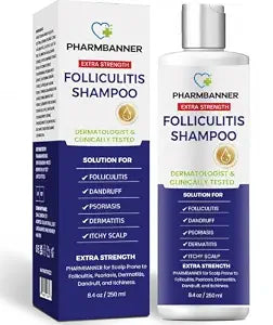 PHARMBANNER Anti-Fungal Shampoo for Folliculitis, Itchy, Dry Scalp