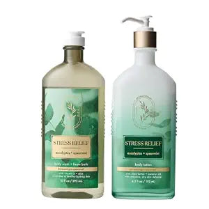 Bath & Body Works Body Wash and Body Lotion, Eucalyptus Spearmint, 2 Pack