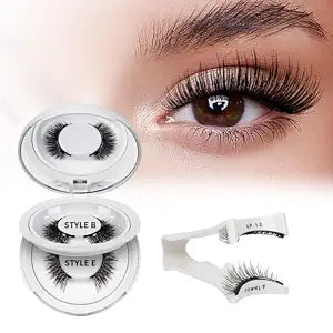 QUEWEL Magnetic Eyelashes Reusable Magnetic Eyelashes with Applicator(B+E5)