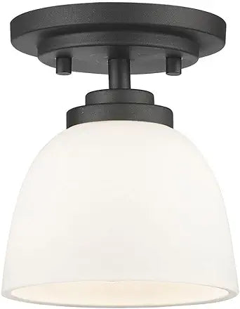 Z-Lite 443F1-BRZ 1 Light Flush Mount, Bronze