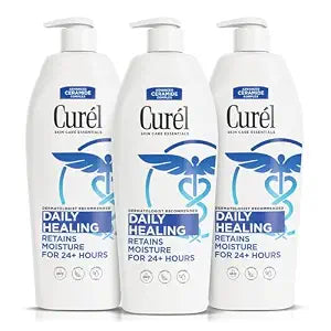 Curel Daily Healing Body Lotion, Ceramide Moisturizer, Dry Skin, 13 oz, 3pk