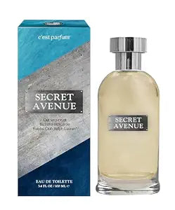 C'est parfum SECRET AVENUE Eau de Toilette for Men, 3.4 Fl Oz, Notes: Sage, Lavender, Cedar, Vetiver