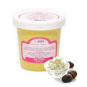 SoShea Whipped Shea Butter Baby Powder - Nourishes, Moisturizes & Renews | 100% African Pure Shea Butter | Cold-Pressed & Cold-Processed | No Dyes & Parabens | Vegan | 11.50oz / 326g