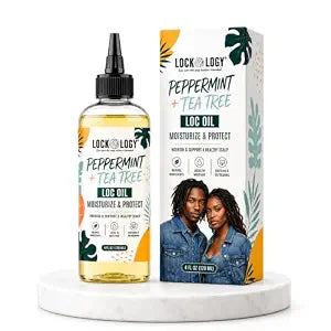 Peppermint Tea Tree Loc Oil for Dreads & Locs - Natural Dreadlock Hair Products, Black Owned