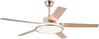 52inch Modern Ceiling Fan with Lights 5 Iron Blades LED Chandelier Ceiling Fan Light Kit 3 Speeds Color Changes Timer Lighting Fixture w/Remote for Kitchen, Bedroom, Living Room