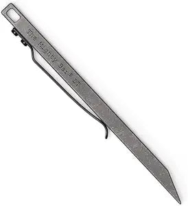 The Mighty Bar LT, Long Titanium Edition Pry Bar Tool, Stainless Steel Pocket Clip for EDC Made by Gear Spool