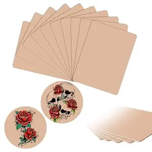 UPTATSUPPLY Tattoo Practice Skin 10PCS, 3mm Thick Silicone 7.8 x 5.9 Inch