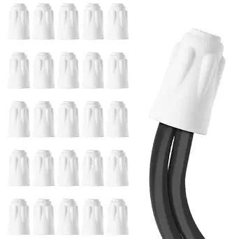 25 PCS Ceramic Wire Connectors, Porcelain Wire Connector Twist Caps 22-14 Awg High Temperature Wire Nuts for Oven Electrical Repairs (Small Size)