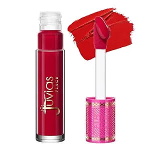 Juvia's Place Velvety Matte Liquid Lipstick Red Velvet - Universal, Cool-Toned Red, Hydrating, Long-Wearing, Velvety Soft & Feather Light - Hyperpigmented Creamy Matte Lipstick for Women