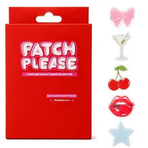 Cute Pimple Patches | 5 Y2K Designs | 100% Hydrocolloid Acne Patches for Face | Cherries, Martini, Cheetah, Bow & Lips