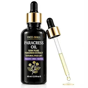 Organic Paracress Facial Oil, Lightweight Face Oil Moisturizer with Paracress Extract, Helps Improve Look of Fine Lines & Firmness, for Gua Sha, Facial Massage & Radiant Glow, 2 fl oz