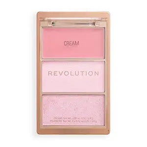 Revolution Highlight Icon Palette, Rich Brown Shimmer, Radiant Pink Shimmer