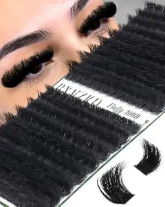 Fluffy Lash Clusters 300D Mega,Dramatic 10-18mm Eyelash Clusters Volume