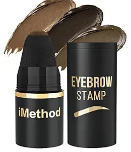 iMethod Eyebrow Stamp for Eyebrow Stencil Kit - Brow Stamp Refill Eyebrow Pomade, Dark Brown