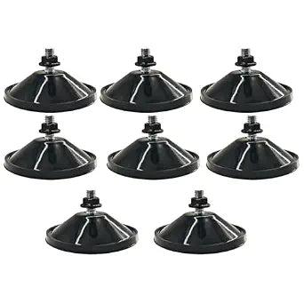 8 Pcs Blcak PVC Suction Cup Strong Thickened Sucker Clear PVC Sucker Pads with M6 x 19 Thread Screw Extra Strong Adhesive Glass Suction Holder