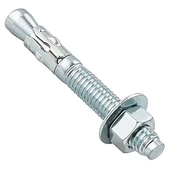 Wensilon 1/2x9 30Pcs Inch Standard Fasteners for Heavy-Duty Zinc Wedge Anchors for Cement and Concrete
