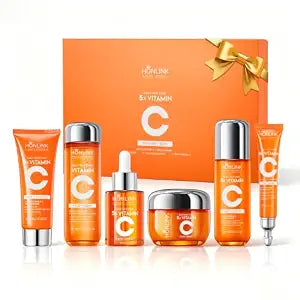 Vitamin C Skincare Set for Women, 6-Step Face Care Routine