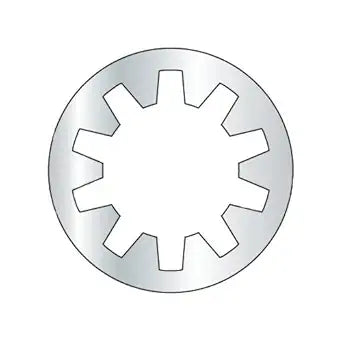 #2 Internal Tooth Lock Washers/Steel/Zinc/Outer Diameter: .175" - .200" / Thickness Range : .010" - .016" (Carton: 10,000 pcs)