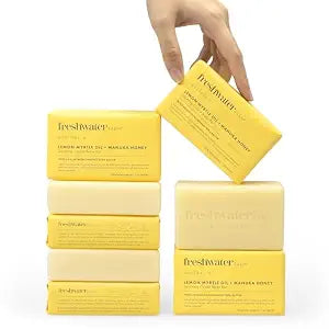 Freshwater Farm Australia Lemon Myrtle & Manuka Honey Bar Soap, 8 x 7 oz