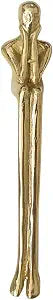 Brass Thinker Shape Cabinet Pulls Cabinet Handles Drawer Pulls Cabinet Hardware Cabinet Door Handles for Cabinets Brass, 146x27x32mm/5.75x1.06x1.26inch, Gold