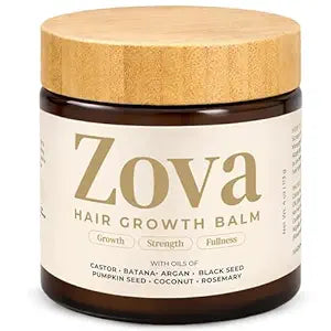 Zova Hair Growth Balm – Batana, Castor, Argan & Rosemary Oil Blend for Thicker, Stronger Hair – Deep Scalp Nourishing Hair Treatment for Men & Women – Natural Hair Repair & Moisturizing Balm 4 oz