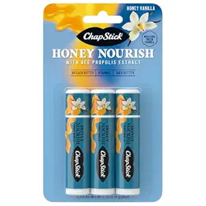 Chapstick Lip Balms - Honey Nourish - 3ct