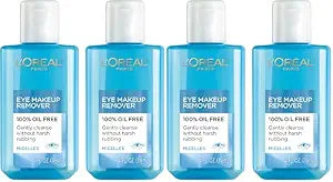 L'Oreal Paris Clean Artiste Oil Free Eye Makeup Remover, (Pack of 4)