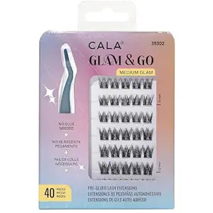 CALA Glam & Go Pre-Glued Lash Extensions, 40 Pieces