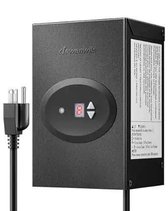 DEWENWILS 120W Low Voltage Landscape Transformer, Outdoor Transformer with Timer and Photocell Sensor, 120V AC to 12V AC, Weatherproof, for LED Lighting, Spotlight, Pathway Light, ETL Listed