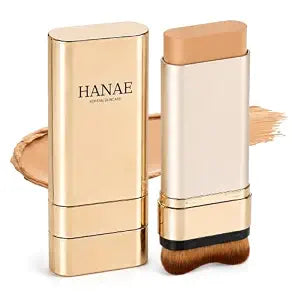 Hanae Korea 3-in-1 Foundation Stick with Brush, Full Coverage | Medium Tone
