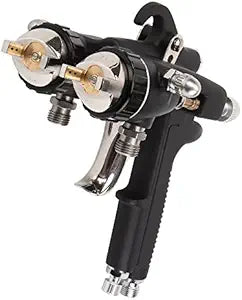 Double Nozzle,Dual Heads,Two Component,Mirror Effect,Silver,Chrome,Air Powered Spray Gun (2.2)