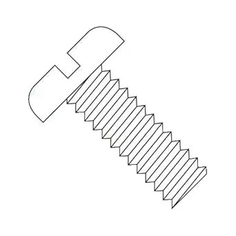 4-40 x 1 Machine Screws/Slotted/Pan Head/Nylon/Natural (White) (Carton: 2,500 pcs)