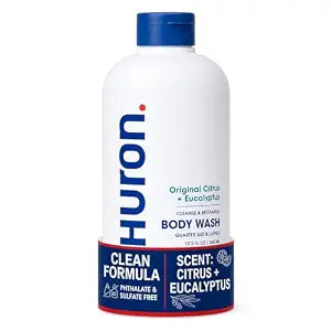 Huron Body Wash: Citrus + Eucalyptus Scent, Non-Toxic & Hydrating; 11.3oz