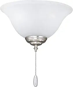 RP Lighting 12-Inch Wide Single Ceiling Light Kit with Satin Glass, Brushed Nickel