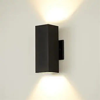 Outdoor Wall Lights, Up Down Porch Lights, Modern Exterior Light Fixture, Waterproof Anti-Rust Outdoor Wall Sconce,14w,Matte Black (BD001)