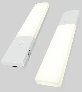 Under Cabinet Lights,LED Rechargeable Battery Operated Motion Sensor Magnetic Light Indoor,Motion Sensor Closet Lights, Wireless for Kitchen, Stairs 2 Pack 