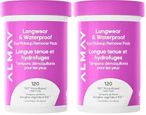 Almay Makeup Remover Pads, Longwear & Waterproof, Hypoallergenic, Fragrance-Free, Dermatologist & Ophthalmologist Tested (Packaging May Vary), 120 count (Pack of 2)