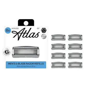 Men's Razor Blade Refills, 5-Blade Precision Trim Edge, 8 Ct