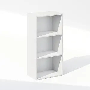 Furinno Reed Closet Organizers and Storage, 3-Tier Closet Organizer, Open Shelf Closet Storage, for Wardrobe, Bedroom, Living Room, White