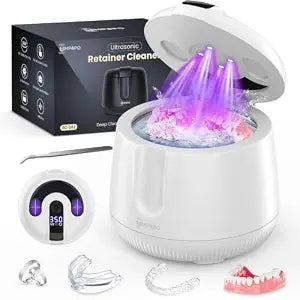Ultrasonic Retainer Cleaner Machine 48kHz, Dental Ultrasonic Care Cleaner