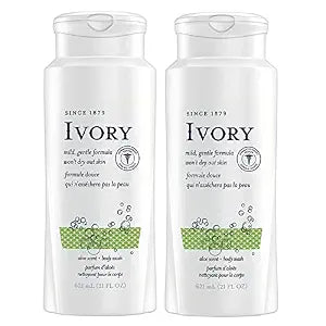 Ivory Scented Body Wash, Aloe 21 oz (Pack of 2)