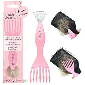 FRAMAR Premium Hair Brush Cleaner Tool, Hairbrush Cleaner Tool – Pink