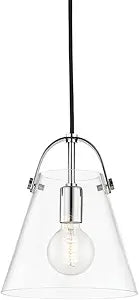 Mitzi H162701S-PN Karin - 1 Light Pendant 10.5 inches Tall and 9 inches Wide - Polished Nickel