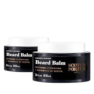 Scotch Porter Conditioning Beard Balm for Men, Beard Softener (2-Pack)